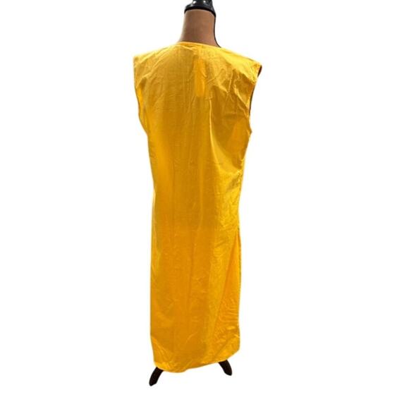Beautiful Bright Yellow with White Print Design Order Plus Kurta – Size XL - Picture 5 of 7